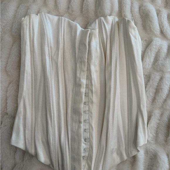 Zara Tops - Zara Cream Strapless Corset Top
